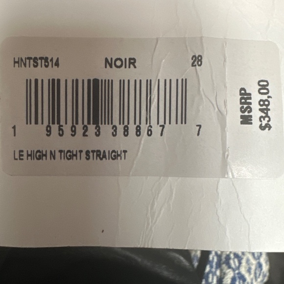 FRAME Recycled Leather Le Jane Crop in Noir - Picture 6 of 6